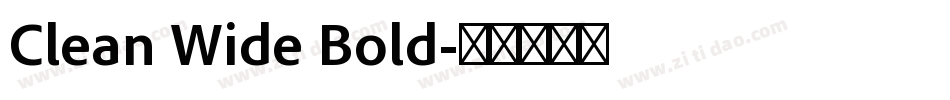Clean Wide Bold字体转换